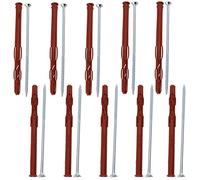 AERZETIX - C65008 - Lot de 10 Chevilles 10x160 mm pour Briques Creuses/béton cellulaire + 10 vis Ø6x160 à tête fraisée - en Nylon/métal - monomur Outil Fixation matériaux Creux travaux perçage