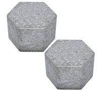 AERZETIX - C65023 - Lot de 2 bouchons filetage femelle 1/2" à visser en fonte - finition zinguée - tuyau plomberie chauffage installation sanitaire d'eau alimentation système de traitement d'eau