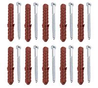 AERZETIX - C65034 - Lot de 10 Chevilles 12x105 mm pour Briques Creuses/béton cellulaire + 10 vis Ø8x100 à tête hexagonale - en Nylon/métal - monomur Outil Fixation matériaux Creux travaux perçage