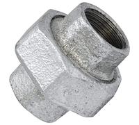 AERZETIX - C65042 - Union femelle-femelle 3/4" en fonte - raccord de tuyau à joint/fileté à visser - finition zinguée - plomberie chauffage travaux installation d'eau alimentation compteur d'eau