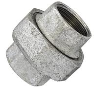 AERZETIX - C65045 - Union femelle-femelle 1" en fonte - raccord de tuyau à joint/fileté à visser - finition zinguée - plomberie chauffage travaux installation d'eau alimentation compteur d'eau