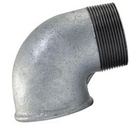 AERZETIX - C65055 - Coude en fonte 2'' mâle-femelle à 90° - raccord de tuyau fileté à visser - finition zinguée - filetage plomberie chauffage travaux installation d'eau alimentation