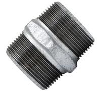 AERZETIX - C65070 - Mamelon égal mâle-mâle 1 1/2" x 1 1/2'' zingué - en fonte - raccord de tuyau fileté à visser double filetage - plomberie-chauffage travaux installation d'eau alimentation