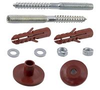 AERZETIX - C65158 - Kit de fixation murale pour lavabo suspendu sanitaire vis M8x90 mm - goujons filetés - cheville Ø10x50 mm - jeu ensemble de montage pour vasque travaux fixation plomberie