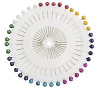AERZETIX - C65488 - Lot/Assortiment de 40 épingles à Coudre à tête perlée - Couleur: Mixte - Longueur: 37 mm - en métal - Couture mercerie vêtements Tissu Robe Mode Jean Aiguille Confection