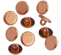 AERZETIX - C65522 - Lot de 10 Boutons plats à queue Ø 10 mm à coudre 16L L16 - couleur cuivre - en métal - mercerie vêtements couture mode