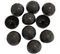 AERZETIX - C65565 - Lot de 10 Boutons bombés à queue Ø28 mm à coudre 44L L44 - couleur: laiton vieilli mat - en métal - mercerie vêtements couture mode confection tissu aiguille