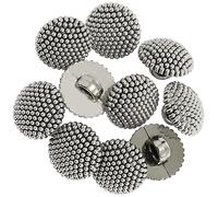 AERZETIX - C65699 - Lot de 10 Boutons à coudre à queue Ø11.5x8 mm 18L L18 - couleur: argent - ouverture 2.7 mm - en plastique - mercerie vêtements couture confection tissu aiguille