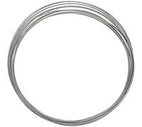 AERZETIX - C65782 - Câble en acier zingué 5 m Ø1 mm - DIN 3053 - résistance du fil: 1770 N/mm² - clôture sanglier gibiers corde fil attache intérieur extérieur - couleur argent