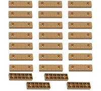 AERZETIX - C65809 - Lot de 25 Patins/Pieds de Meuble 56x16x7 mm en Plastique à Visser rectangulaires - Couleur hêtre - Table Armoire Commode Placard lit cale Accessoire Protection sols Hauteur