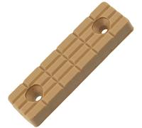 AERZETIX - C65809 - Lot de 50 Patins/Pieds de Meuble 56x16x7 mm en Plastique à Visser rectangulaires - Couleur hêtre - Table Armoire Commode Placard lit cale Accessoire Protection sols Hauteur