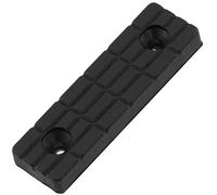 AERZETIX - C65813 - Lot de 50 Patins/Pieds de Meuble 56x16x7 mm en Plastique à Visser rectangulaires - Couleur Noir - Table Armoire Commode Placard lit cale Accessoire Protection sols Hauteur