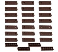 AERZETIX - C65815 - Lot de 25 Patins/Pieds de Meuble 56x16x7 mm en Plastique à Visser rectangulaires - Couleur Marron - Table Armoire Commode Placard lit cale Accessoire Protection sols Hauteur