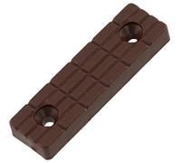 AERZETIX - C65815 - Lot de 50 Patins/Pieds de Meuble 56x16x7 mm en Plastique à Visser rectangulaires - Couleur Marron - Table Armoire Commode Placard lit cale Accessoire Protection sols Hauteur