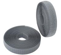 AERZETIX - C65895 - Bande/rouleau de scratch 20 mm 5 mètre auto-agrippant - organisateur/serre câbles - ruban sac vêtement attache sangle - couleur: gris plomb - en polyamide et polyester