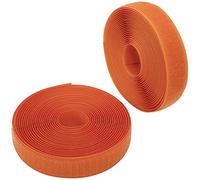AERZETIX - C65936 - Bande/rouleau de scratch 25 mm 5 mètre auto-agrippant - organisateur/serre câbles - ruban sac vêtement attache sangle - couleur: orange - en polyamide et polyester