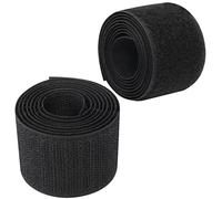 AERZETIX - C65975 - Bande/rouleau de scratch 40 mm 1 mètre auto-agrippant - organisateur/serre câbles - ruban sac vêtement attache sangle - couleur: noir - en polyamide et polyester