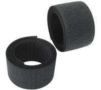 AERZETIX - C65994 - Bande/rouleau de scratch 40 mm 1 mètre auto-agrippant - organisateur/serre câbles - ruban sac vêtement attache sangle - couleur: gris foncé - en polyamide et polyester