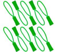 AERZETIX - C66265 - Lot de 10 Cordons/tirettes décoratifs à embout en plastique pour curseur de fermeture éclair à glissière - pour valise anorak blouson sac à dos baskets - couleur vert