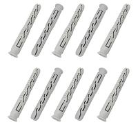 AERZETIX - C67082 - Lot de 10 Chevilles universelles Ø10x80 mm à collerette biseautée/fraisée - en Polyamide - maçonnerie Fixation béton Brique parpaing bâtiment vis Construction