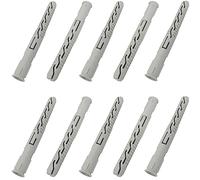 AERZETIX - C67083 - Lot de 10 Chevilles universelles Ø10x100 mm à collerette biseautée/fraisée - en Polyamide - maçonnerie Fixation béton Brique parpaing bâtiment vis Construction