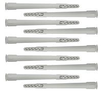 AERZETIX - C67087 - Lot de 10 Chevilles universelles Ø10x180 mm à collerette biseautée/fraisée - en Polyamide - maçonnerie Fixation béton Brique parpaing bâtiment vis Construction