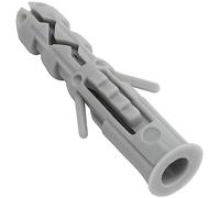 AERZETIX - C67096 - Lot de 100 Chevilles Classiques Ø6x30 mm à collerette - en Polyamide - maçonnerie Fixation béton Brique parpaing bâtiment vis Construction
