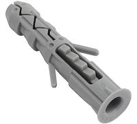 AERZETIX - C67097 - Lot de 100 Chevilles Classiques Ø8x40 mm à collerette - en Polyamide - maçonnerie Fixation béton Brique parpaing bâtiment vis Construction