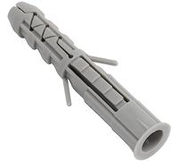 AERZETIX - C67100 - Lot de 100 Chevilles Classiques Ø10x60 mm à collerette - en Polyamide - maçonnerie Fixation béton Brique parpaing bâtiment vis Construction