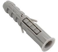 AERZETIX - C67101 - Lot de 50 Chevilles Classiques Ø12x60 mm à collerette - en Polyamide - maçonnerie Fixation béton Brique parpaing bâtiment vis Construction