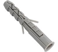 AERZETIX - C67102 - Lot de 50 Chevilles Classiques Ø12x80 mm à collerette - en Polyamide - maçonnerie Fixation béton Brique parpaing bâtiment vis Construction