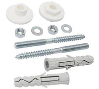 AERZETIX - C67232 - Kit de fixation (10 pièces) pour lavabo suspendu vis/goujon Ø8x100 mm à double filetage - cheville Ø12x60 mm en polyamide - sanitaire béton brique pleine