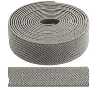AERZETIX - C67354 - Sangle/bande élastique plate tissée 2 m pour bretelles - largeur 25 mm - couleur gris - pantalon confection mercerie couture artisanal vêtements tissu