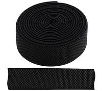 AERZETIX - C67356 - Sangle/bande élastique plate tissée 2 m pour bretelles - largeur 30 mm - couleur noir - pantalon confection mercerie couture artisanal vêtements tissu
