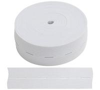 AERZETIX - C67391 - Elastique à boutonnière plat 5 m - largeur 30 mm - couleur blanc - en polyester et latex - confection mercerie couture vêtements tissu ceinture pantalon tricotage