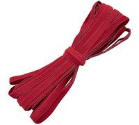 AERZETIX - C67531 - Bande élastique plate tressée 10 mètres - largeur 10 mm - en polyester + latex - couleur rouge