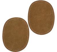 AERZETIX - C67677 - Lot de 2 Patchs/écussons de réparation à coudre en velours 130x105 mm - jean veste manteau mercerie vêtements pantalon tée-shirts shorts - couleur marron