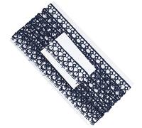 AERZETIX - C67756 - Ruban galon en dentelle 2 mètres x 18 mm - couleur bleu foncé - habillement confection vêtements mercerie loisir créatif jupes décoration couture ornement - en coton
