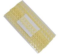 AERZETIX - C67758 - Ruban galon en dentelle 2 mètres x 18 mm - couleur jaune - habillement confection vêtements mercerie loisir créatif jupes décoration couture ornement - en coton