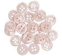 AERZETIX - C67914 - Lot de 25 Boutons à coudre ronds Ø11.5x2 mm à 4 trous 18L L18 avec bord - couleur rose clair - en plastique - ouverture 1.8 mm - fashion mercerie couture vêtements décoration