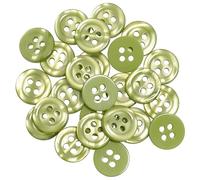 AERZETIX - C67928 - Lot de 25 Boutons à coudre ronds Ø11.5x2 mm à 4 trous 18L L18 avec bord - couleur vert - en plastique - ouverture 1.8 mm - fashion mercerie couture vêtements décoration