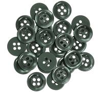 AERZETIX - C67930 - Lot de 25 Boutons à coudre ronds Ø11.5x2 mm à 4 trous 18L L18 avec bord - couleur vert beurre - en plastique - ouverture 1.8 mm - fashion mercerie couture vêtements décoration