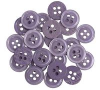 AERZETIX - C67932 - Lot de 25 Boutons à coudre ronds Ø11.5x2 mm à 4 trous 18L L18 avec bord - couleur lilas clair - en plastique - ouverture 1.8 mm - fashion mercerie couture vêtements décoration