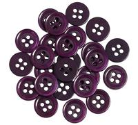 AERZETIX - C67933 - Lot de 25 Boutons à coudre ronds Ø11.5x2 mm à 4 trous 18L L18 avec bord - couleur lilas foncé - en plastique - ouverture 1.8 mm - fashion mercerie couture vêtements décoration