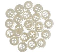 AERZETIX - C67941 - Lot de 25 Boutons à coudre ronds Ø9x3 mm à 4 trous 14L L14 avec bord - couleur blanc - en plastique - ouverture 1.5 mm - fashion mercerie couture vêtements décoration