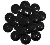 AERZETIX - C67946 - Lot de 20 Boutons à coudre ronds Ø23x5 mm à 2 trous L36 36L - en plastique - couleur noir - ouverture 2.5 mm - mercerie couture vêtements tissu