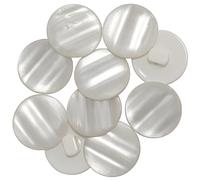 AERZETIX - C67958 - Lot de 10 Boutons à coudre à queue Ø23x7 mm 36L L36 - couleur blanc - ouverture 2 mm - en plastique - mercerie vêtements couture confection tissu aiguille