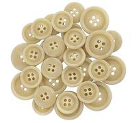AERZETIX - C67985 - Lot de 10 grands + 20 petits Boutons à coudre ronds Ø20/Ø15 mm à 4 trous L32/L24 avec bord - couleur beige - ouverture Ø2 mm - en plastique - mercerie