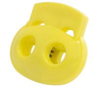 AERZETIX - C68229 - Lot de 10 Bloque-Cordon ovales 19x17 mm à Double Trou - Stop Serre arrêt Cordon - Ouverture 4.5 mm - en Plastique - Couleur Jaune