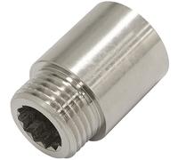 AERZETIX - C68667 - Rallonge raccord de jonction droit à visser - filetage mâle/femelle 1/2" - longueur 25mm - en métal